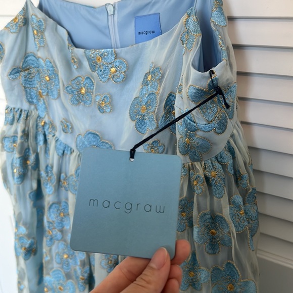 NWT Macgraw blubell organza floral dress - Picture 12 of 17